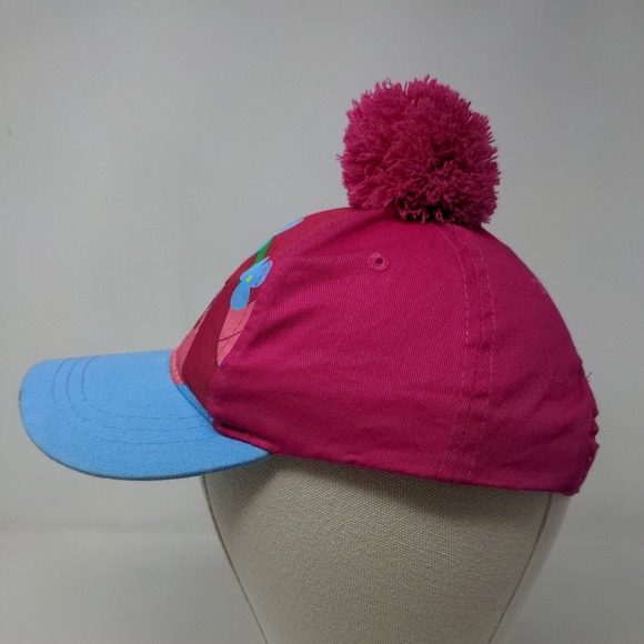 Dreamworks Trolls Girl's Strapback Hat Multicolor OSFM Poppy 2019 Pom Pom - Picture 3 of 8